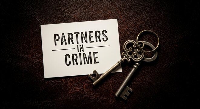 Keys to Crime Partnership on Dark Surface.