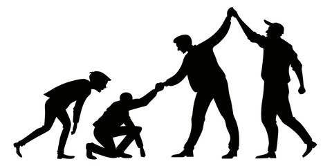 Evolution of human posture and movement from crawling to standing and walking Vector © Mithu