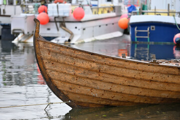 Obraz premium Traditional Faroese wooden boat