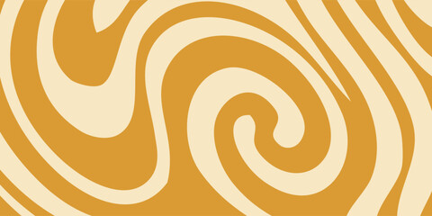 Abstract Swirl Pattern in Mustard Yellow and Cream Colors.
