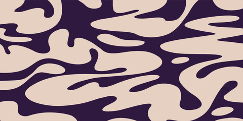 Abstract organic shapes in contrasting colors.