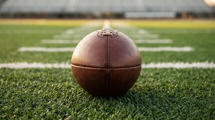 American football action stadium field sports image grass environment close-up view game spirit