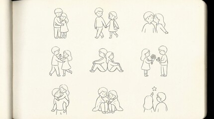 Fototapeta premium vector illustration of a family of four