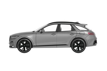 Naklejka premium car isolated on white background, 3d illustration, cg render