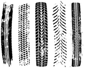 PNG rubber tread texture overlay on transparent background. Tire pattern for transport themes.