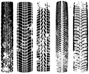 PNG tire print border overlay on transparent background. Track frame for labels and badges.