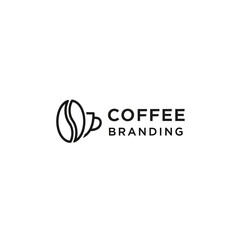 Simple Coffee Branding Logo Design Element.