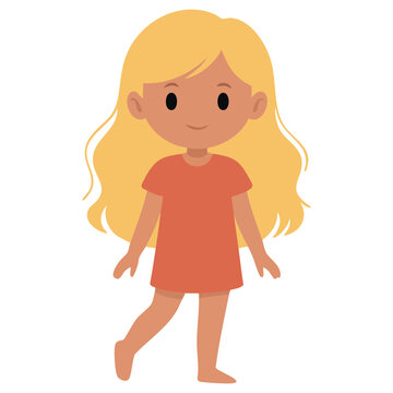 Charming Goldilocks Clipart in Her Iconic Blue Dress for Fairytale Adventures