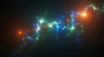 Vibrant Cosmic Nebula in Deep Space