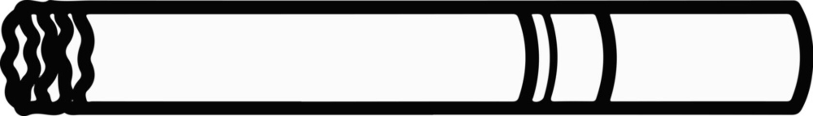 Obraz premium Black and white illustration of a cigarette with filter