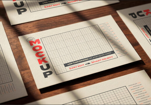 Personal Cards Realistic Mockup