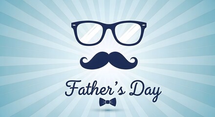 Father's day celebration with glasses and mustache