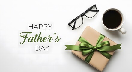 Happy father's day gift and coffee morning