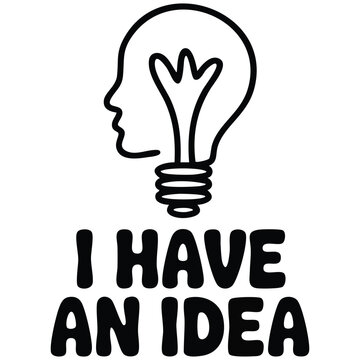 Idea and Inspiration Concept with a Bulb Containing a Profile Shape Isolated Vector Illustration on White Background