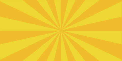 Vibrant abstract background featuring a dynamic swirling sunburst pattern in shades of bright yellow and orange. Spiral radial striped backdrop design. Abstract geometry orange ray sunburst pop art gl