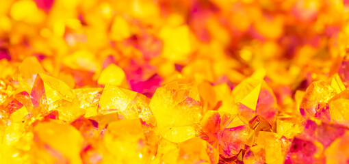 Multi-colored crystal mineral stone. Gems. Mineral crystals in the natural environment. Texture of precious and semiprecious stones. shiny surface of precious stone © Vera