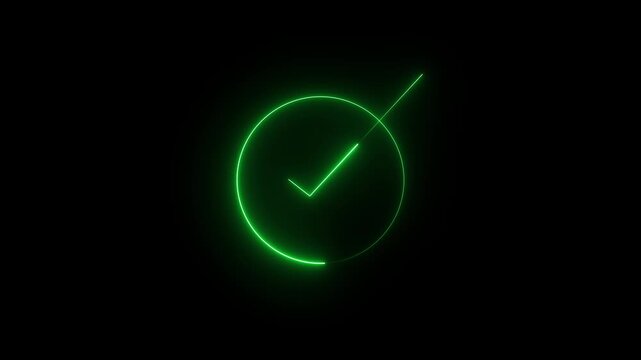 check mark Successfully, check mark black icon with shadow animation on white background, check mark