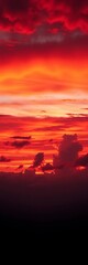Crimson clouds bleed into a fiery horizon at dusk,  crimson,  sundownbeauty