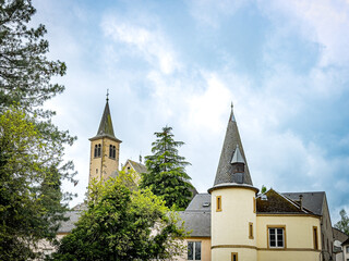 Obraz premium Street view of downtown Schengen, Luxembourg
