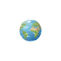 Fototapeta premium earth globe on white background
