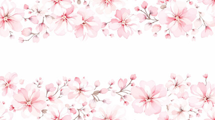 Fototapeta premium Elegant Wedding Floral Watercolor Background in Blush and Gold