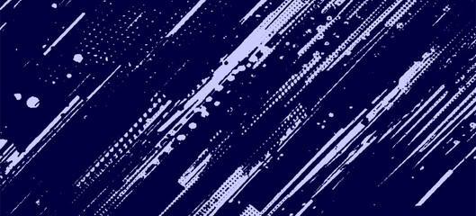 Dots halftone white and blue color pattern gradient grunge texture background. Dots pop art comics sport style vector illustration. Abstract speed lines style blue color halftone  blue