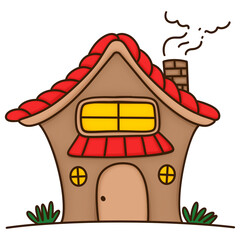 illustration of a cartoon house