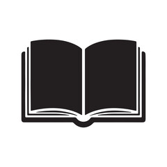 Open Book Icon Education Symbol Isolated on White Background Learning Knowledge Concept