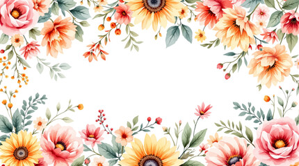 Obraz premium Vivid Garden Bloom Background with Expressive Floral Design