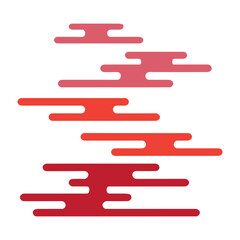 Abstract Red Cloud Shapes