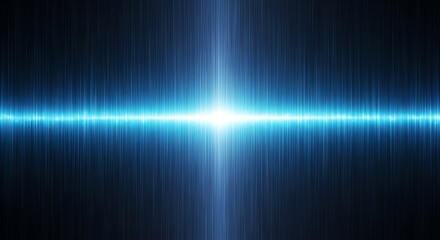 dynamic bright blue light beam expanding across a dark digital background perfect for illustrating technology and abstract data flow.