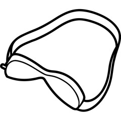 Eye mask strap line art vector