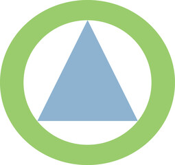 Minimal right arrow icon inside green circle Implementing geometric figures within logos often suggests.