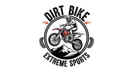 Dirt Bike Extreme Sports Logo Design.