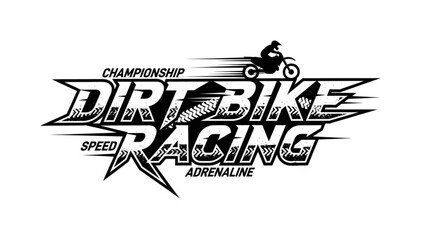 Dirt Bike Racing Championship Logo. © shaka winter
