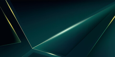 Abstract Green Light Background. Polygonal Elegance and Frame Background Designs