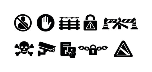 Technology, security filled icon set. Secure, protection, internet icons collection