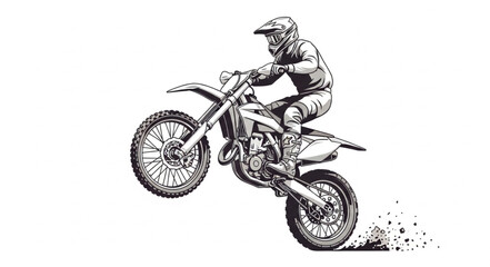 Dirt Bike Rider in Action.