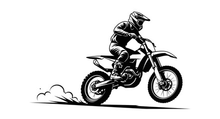 Dirt Bike Rider in Action. © bayar utang