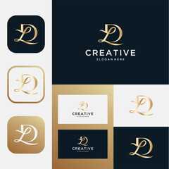 inisial L or D abstrak clasic