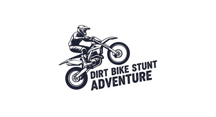 Dirt Bike Rider Stunt Illustration.