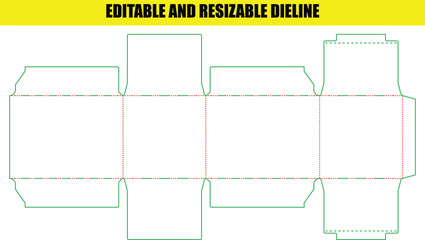 Versatile Rectangular Folding Box Dieline for Standard Product and Retail Applications