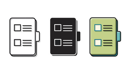 Mobile app menu icons set flat design vector illustration - Vector icon Set - Stickers and Clipart - PNG and SVG Icon collection - Lineal icons - logo template