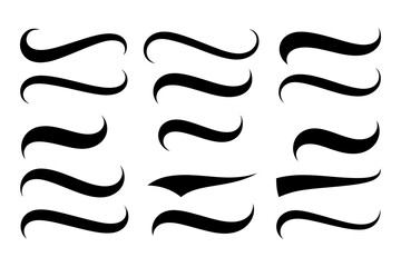 Obraz premium A set of elegant black swirls and flourishes in a vector graphic design