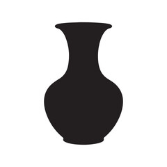 Old vase icon silhouette vector illustration
