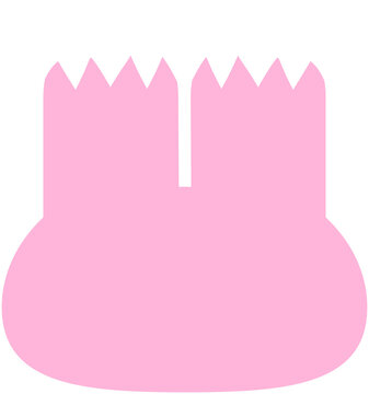 Cute Pink Bunny Ears Cartoon Shape Clipart