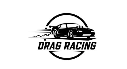 Drag Racing Car Logo Design. © Rio