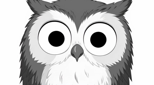 Animated Owl Character with Large Eyes.