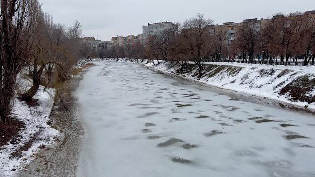 river in winter
