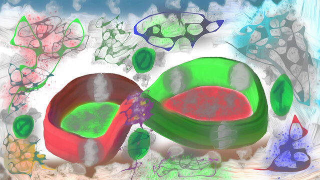 Illustrazione astratta del simbolo dell&rsquo;infinito integrato con sequenze di zero e uno, rappresentazione concettuale del mondo digitale, dell&rsquo;algoritmo e dell&rsquo;infinita evoluzione tecnologica